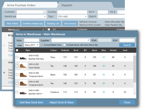 A cloud based software system designed specifically to solve the warehousing needs of fashion brands